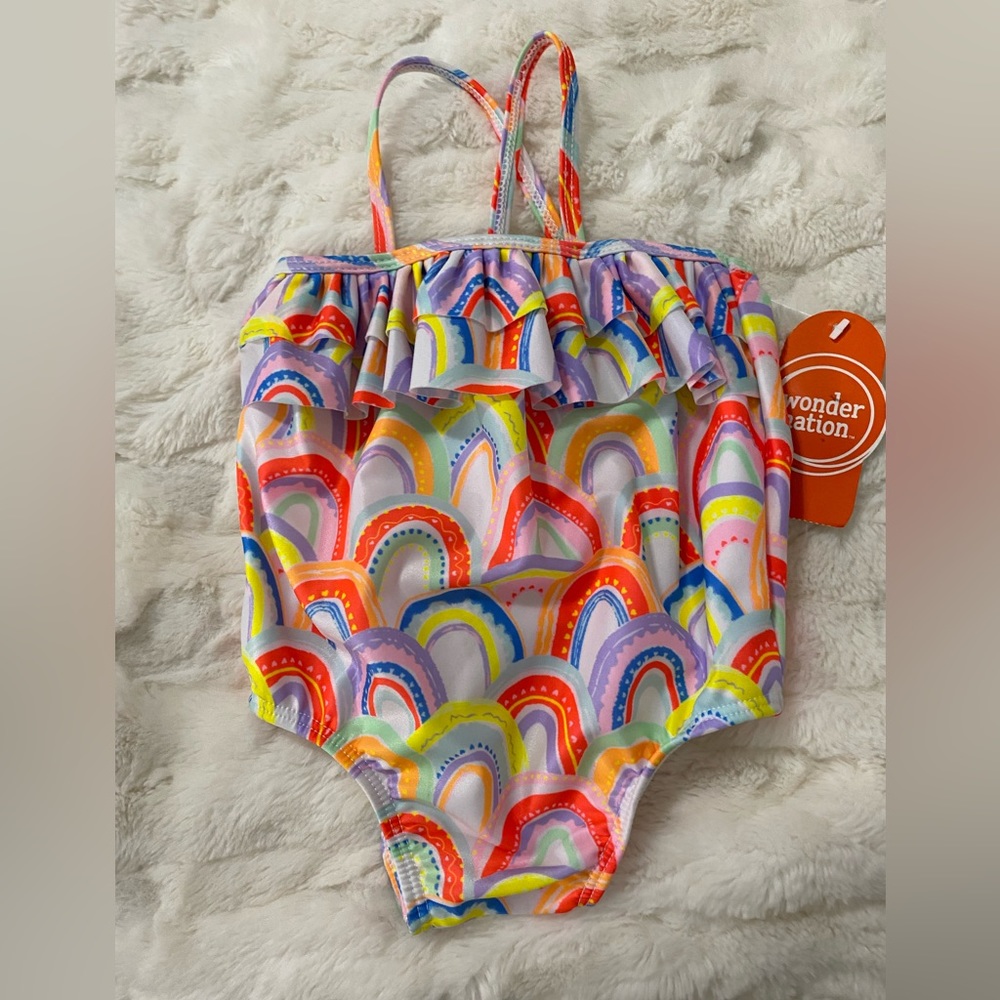 Baby Girl One Piece Swimsuit Size 3/6 Mon